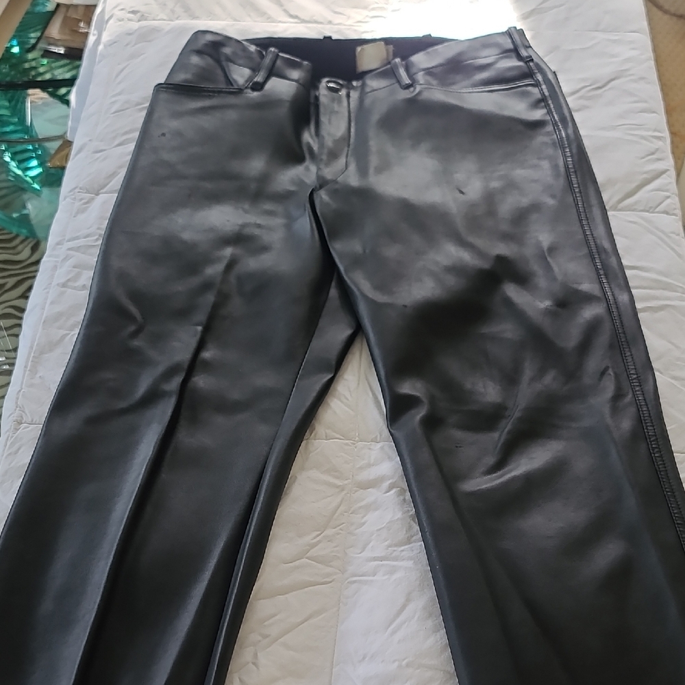 Vintage Guillermo Pleather Black Pants